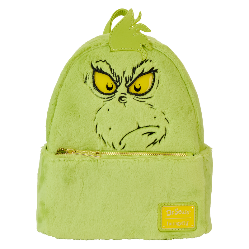 Dr. Seuss - Loungefly How The Grinch Stole Christmas! Plush Cosplay Light Up Mini Backpack