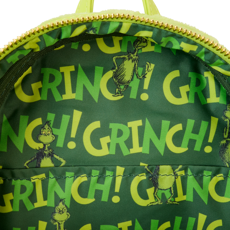 Dr. Seuss - Loungefly How The Grinch Stole Christmas! Plush Cosplay Light Up Mini Backpack