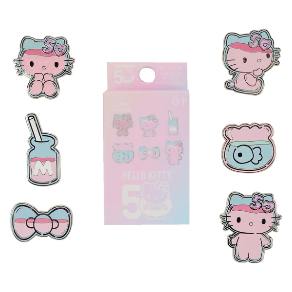 Hello Kitty - Loungefly Hello Kitty Cute and Clear Blind Box Pins.