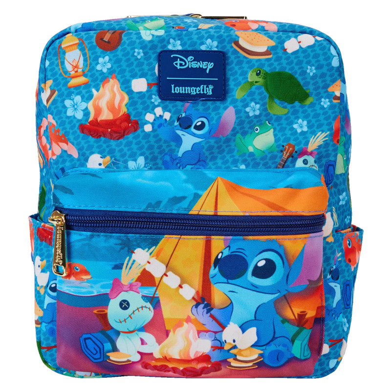 Disney - Loungefly Lilo and Stitch Camping Cuties Nylon Mini Backpack