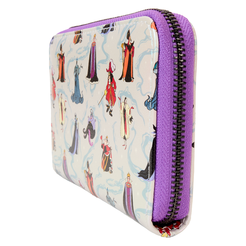 Disney - Loungefly Villains Iridescent Zip Around Purse