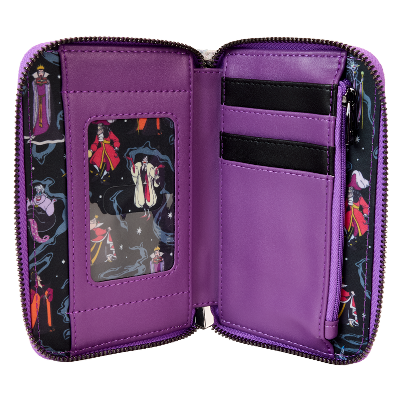 Disney - Loungefly Villains Iridescent Zip Around Purse