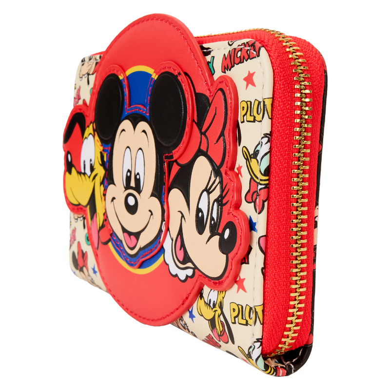 Disney - Loungefly Mickey and Friends Classic Zip Around Purse