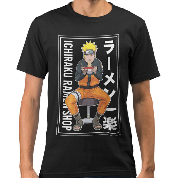 Naruto Classic Sasuke Side View Boy's White T-shirt-Large